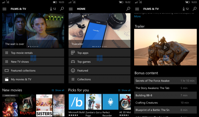 Магазин Windows 10 Mobile получит обновлённый дизайн