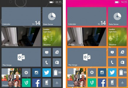 В Windows Phone 8.1 появится кастомизация рабочего стола