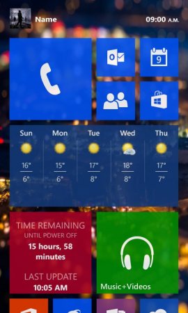 Концепт операционной системы Windows Phone 9