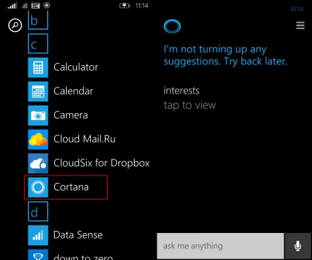 Как включить Cortana на Windows Phone 8.1?