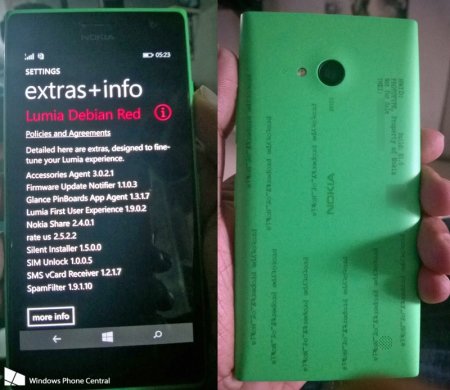 Nokia Lumia 730 с фирменной прошивкой Debian Red