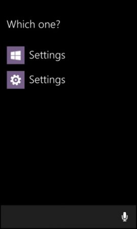 Cortana нашла два раздела с настройками в Windows Phone 8.1