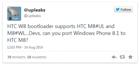 [Слухи] Windows Phone 8.1 можно будет установить на HTC One(M8)