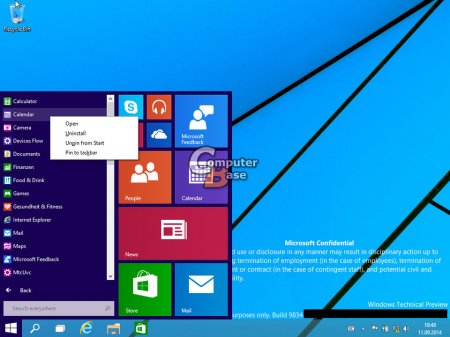 В Сеть утекла больша порция скриншотов Windows 9 Technical Preview