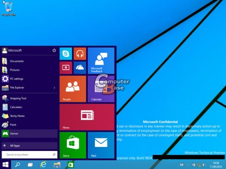 В Сеть утекла больша порция скриншотов Windows 9 Technical Preview