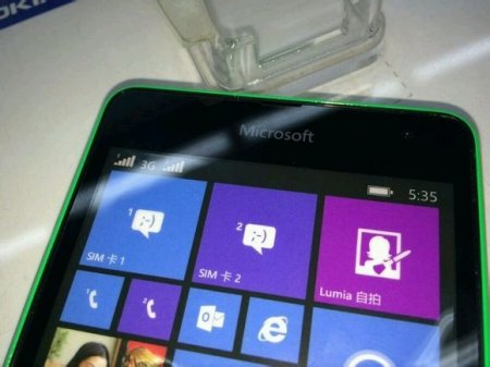 В Сети появились первые фотографии смартфона Microsoft Lumia 535