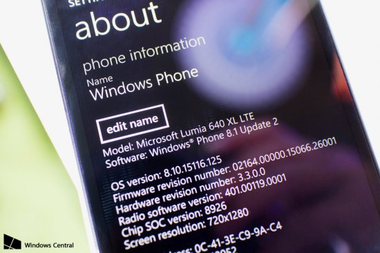 В Windows Phone 8.1.2 появится возможность прикреплять любые системные настройки на стартовый экран и переименовывать смартфон