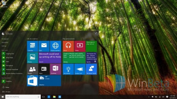 Windows 10: Aero Glass, 3D-плитки, улучшения для Cortana