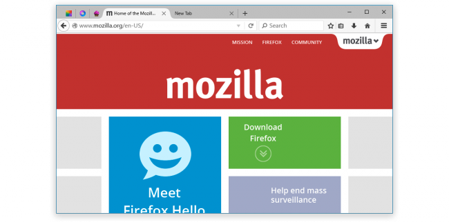 Наброски дизайна Mozilla Firefox для Windows 10