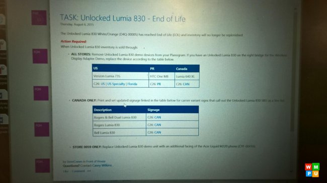 Жизненный цикл Nokia Lumia 830 подходит к концу