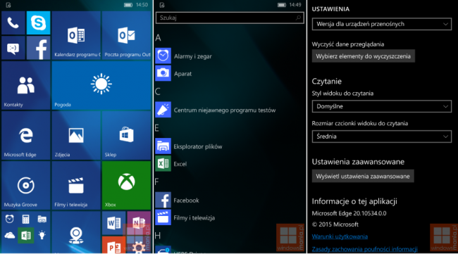 Скриншоты Windows 10 Mobile Build 10534 попали в Сеть