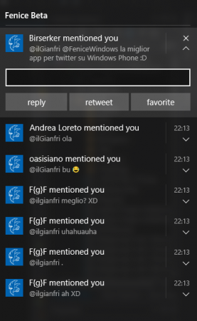 Twitter-клиент Fenice скоро сможет выводить интерактивные уведомления в Windows 10