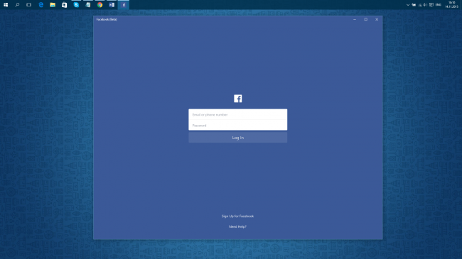 Facebook Beta для Windows 10 засветилось в Магазине