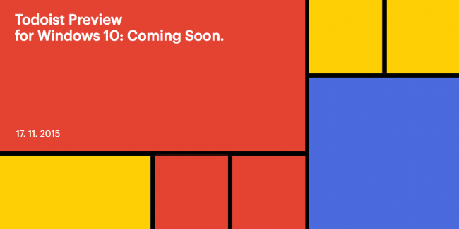 Todoist Preview для настольной Windows 10 выйдет 17 ноября