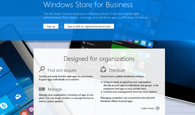 Официально запущен Windows Store for Business