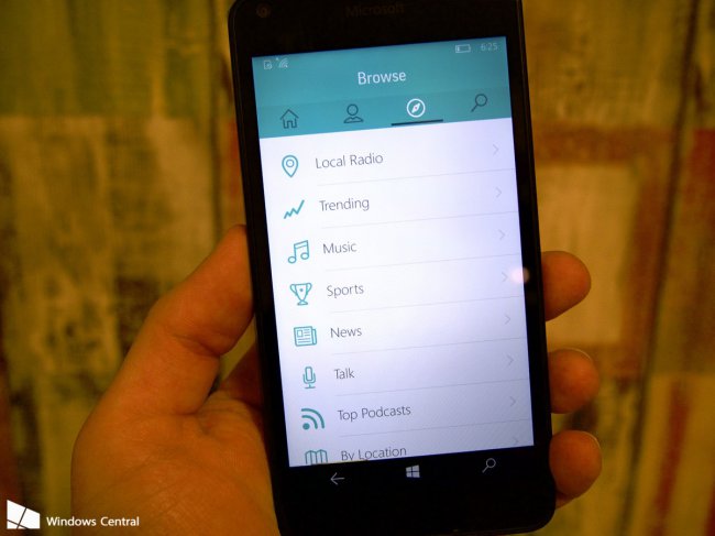 Вышло приложение TuneIn для Windows 10 и Windows 10 Mobile