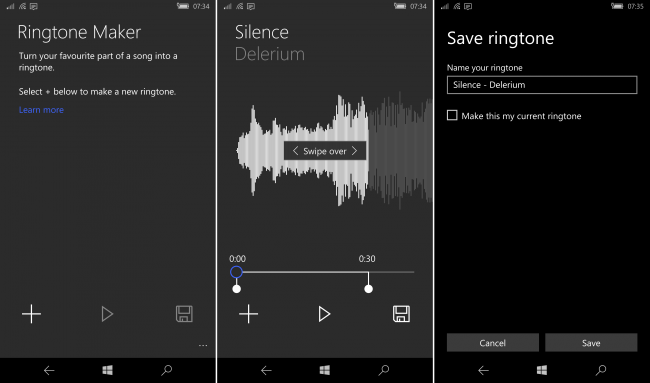 Бета-версия Ringtone Maker Beta доступна для Windows 10 Mobile