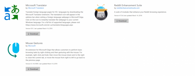 Microsoft засветила официальную страницу с расширениями для Edge