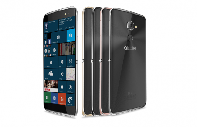 Появились точные технические характеристики Alcatel Idol 4S with Windows 10