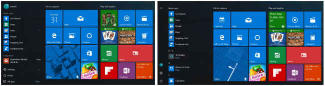 Microsoft готовит изменения для меню «Пуск» в Windows 10 Anniversary Update