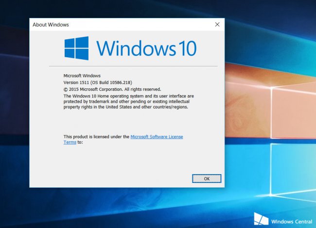 Сборка Windows 10 10586.218 доступна для компьютеров