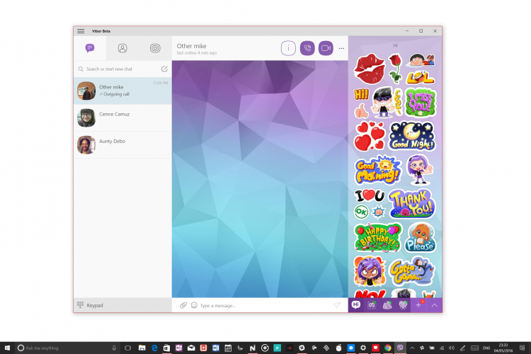 Бета-версия Viber доступна для некоторых пользователей настольной Windows 10