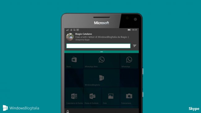 Skype UWP для Windows 10 Mobile обзавелось поддержкой интерактивных уведомлений