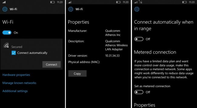 Во внутренней сборке Windows 10 Mobile появился обновлённый интерфейс Wi-Fi