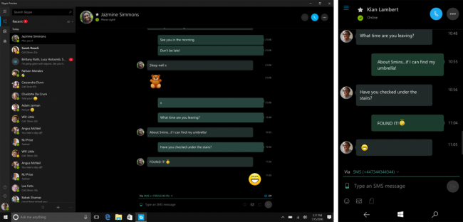 Skype UWP для Windows 10 и Windows 10 Mobile получил обновление до версии 11.8.190.0